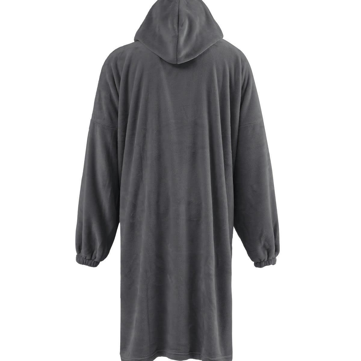 KAPRA - Poncho polaire à capuche doux & chaud  silver grey Taille Unique