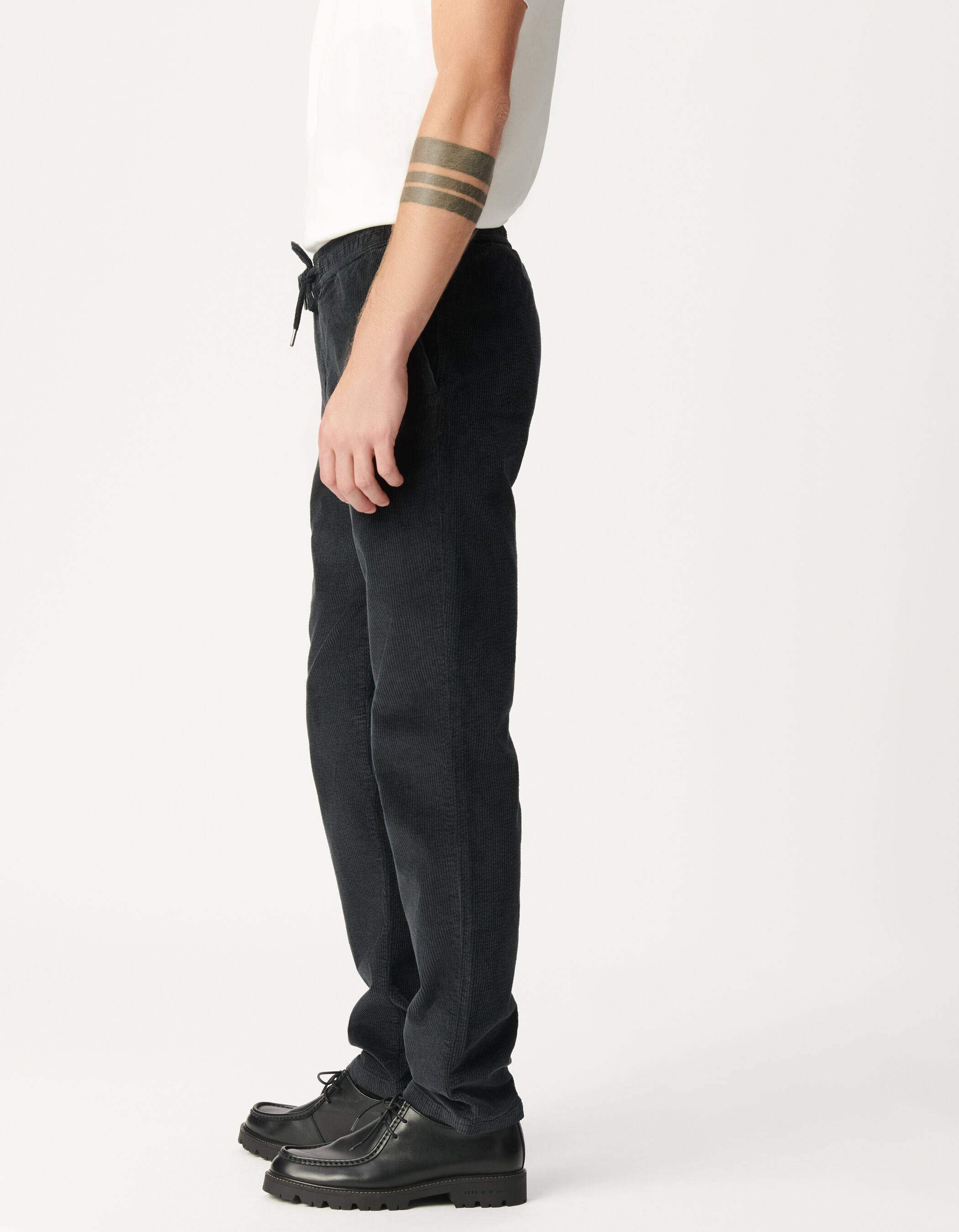 Jogpant gris velours côtelé Homme