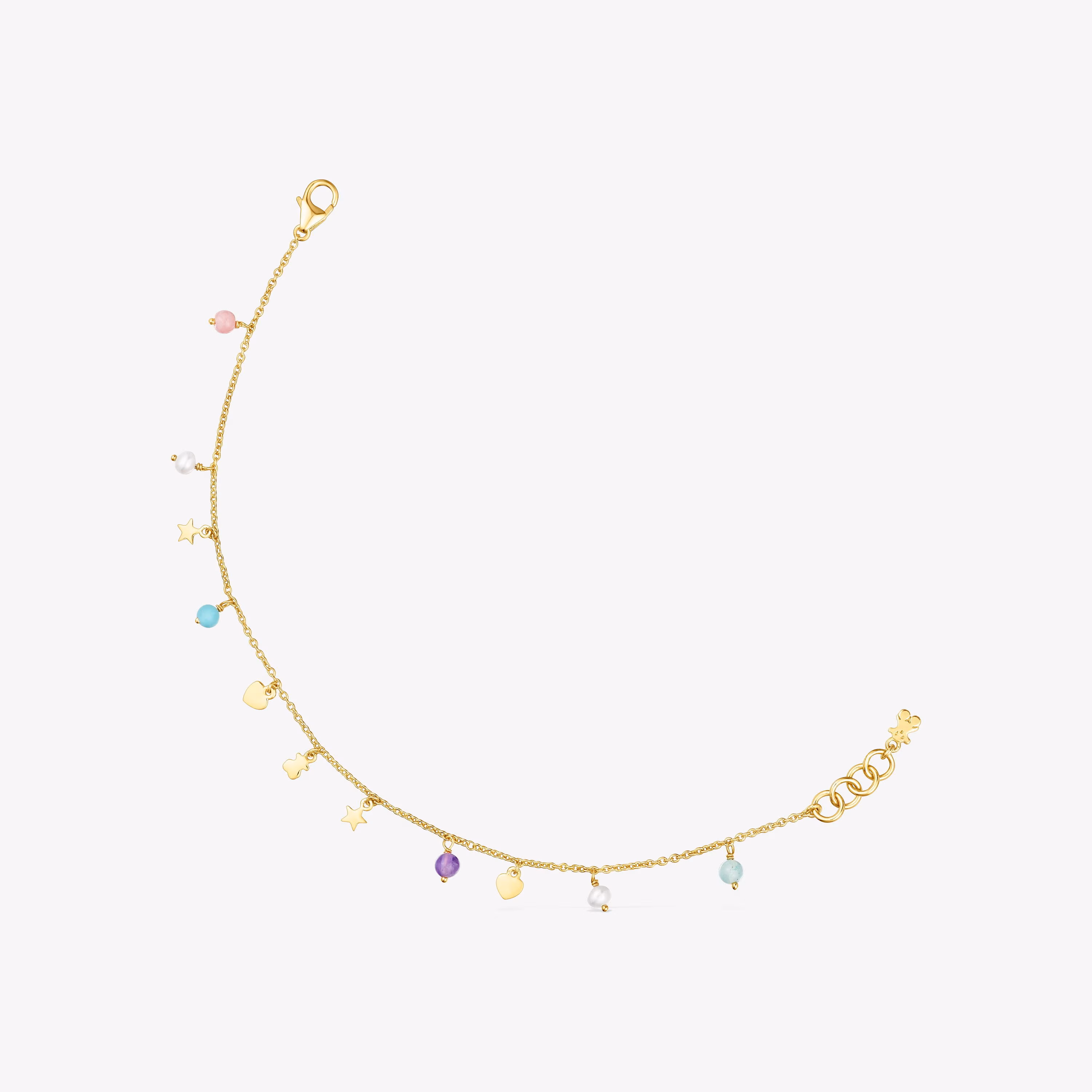 Pulsera con baño de oro 18 kt sobre plata y gemas Cool Joy