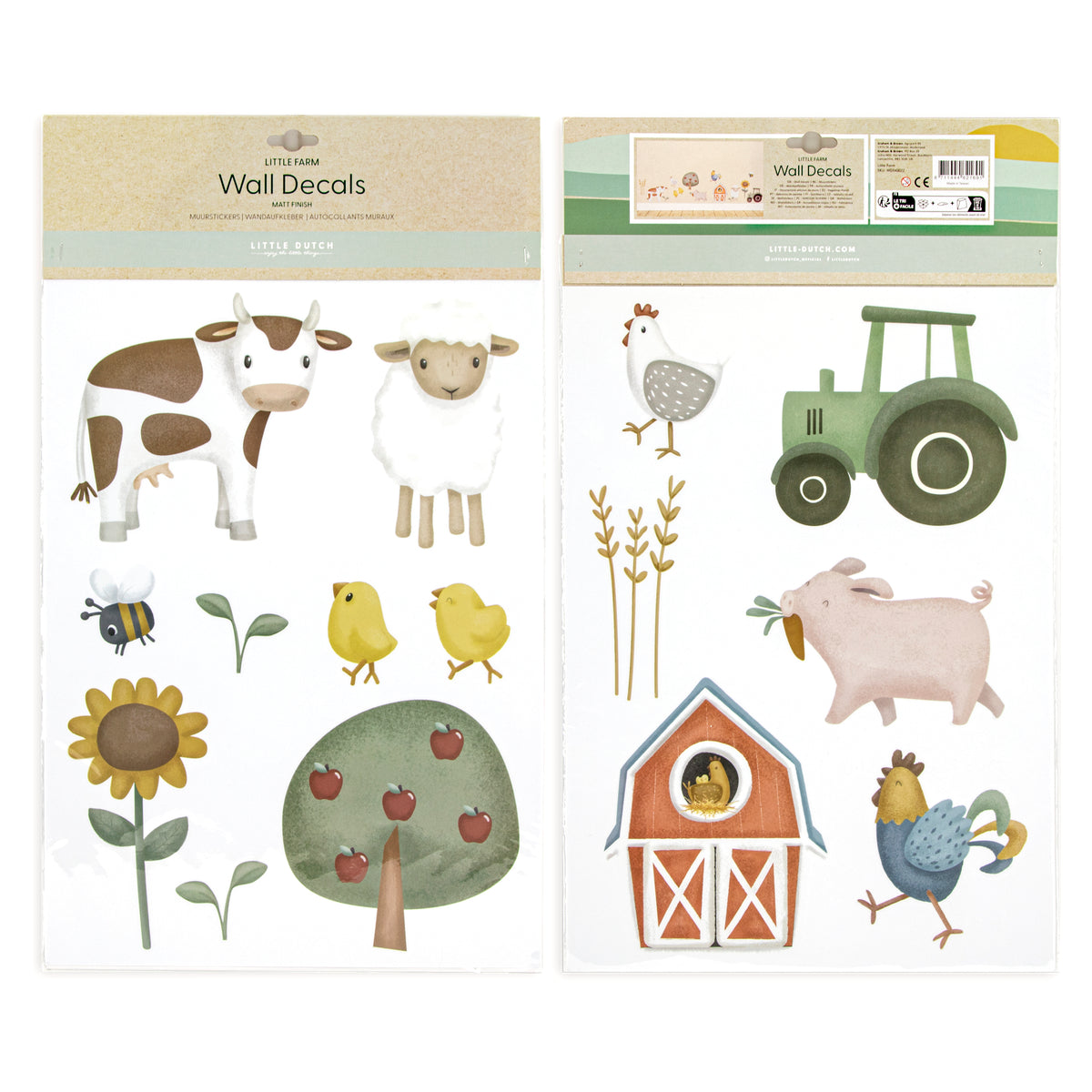 Little Dutch Luxe Muurstickers - Little Farm - 30x42cm
