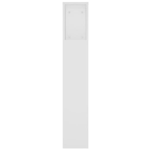 NNEVL Headboard Cabinet White 220x18.5x104.5 cm