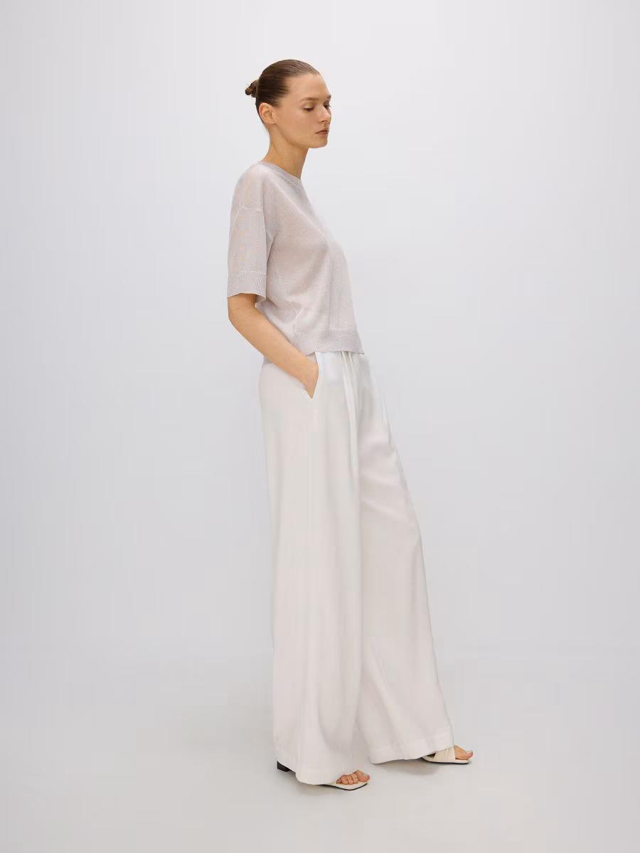 Top With Metallised Yarn Blend