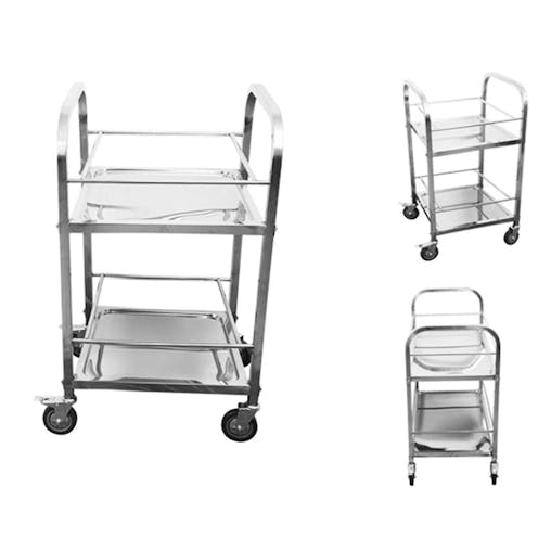 SOGA Stainless Steel Drink Wine Food Trolley Commercial Kitchen