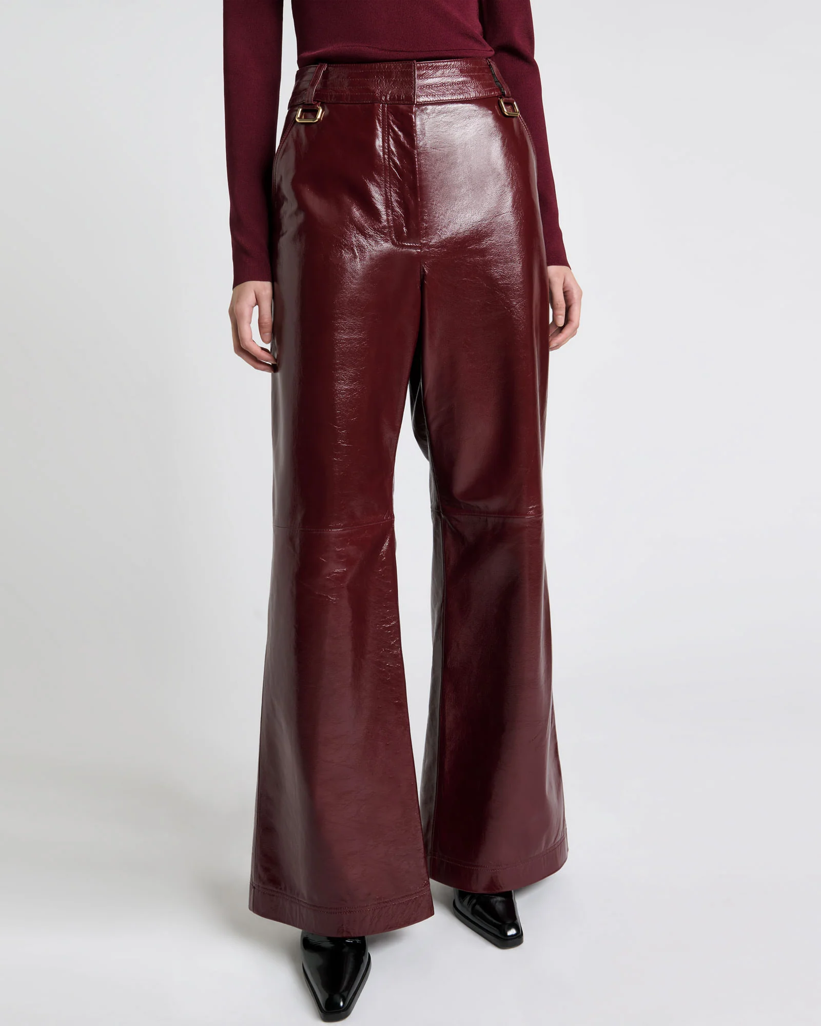 Pinot Patent Leather Stitched Pant