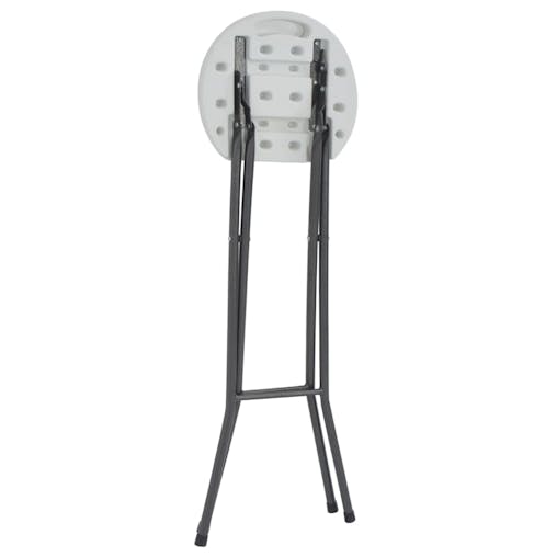 NNEVL Folding Bar Stools 2 pcs HDPE and Steel White