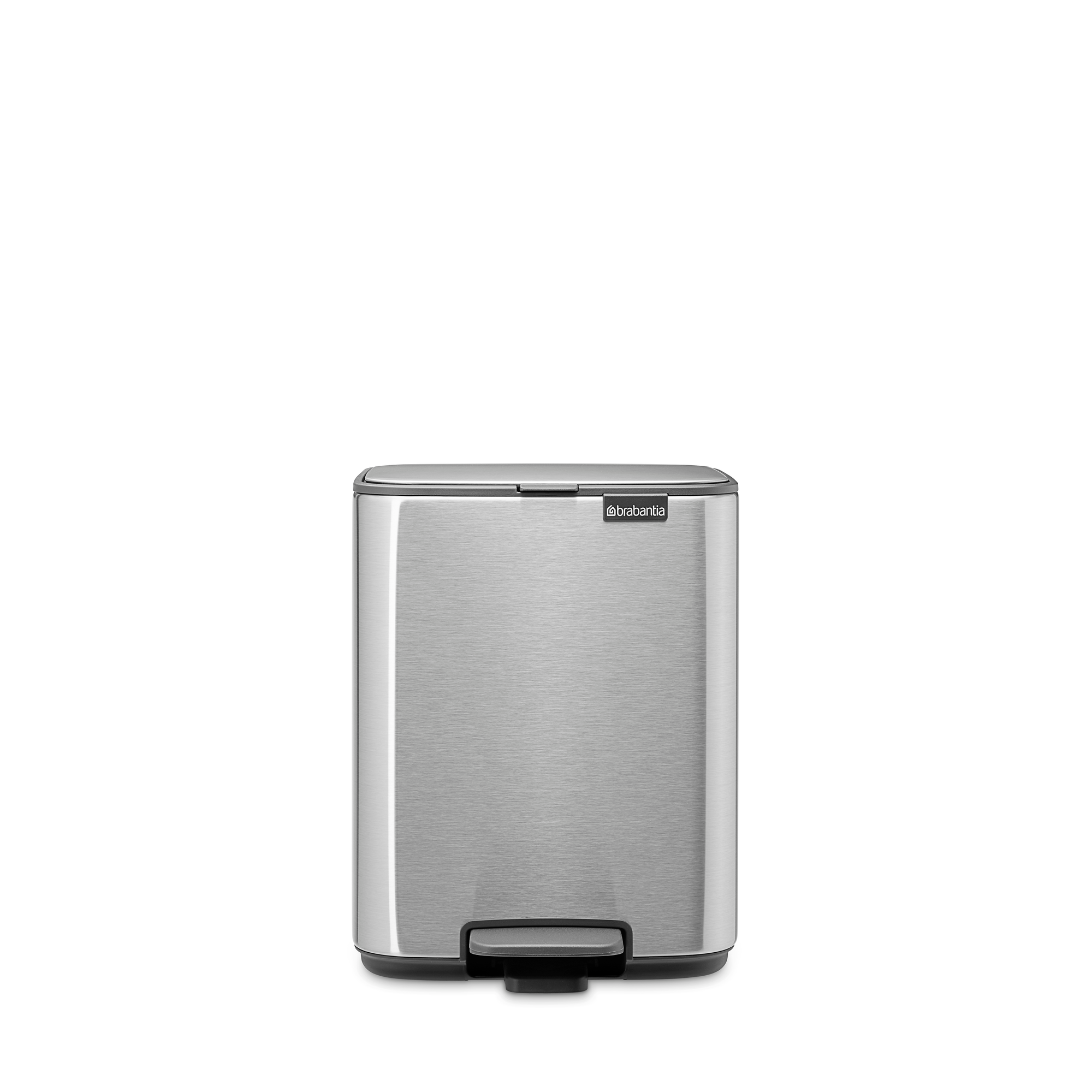 Brabantia Bo Pedaalemmer, 7 liter, stil sluitend, kunststof binnenemmer - Matt Steel Fingerprint Proof