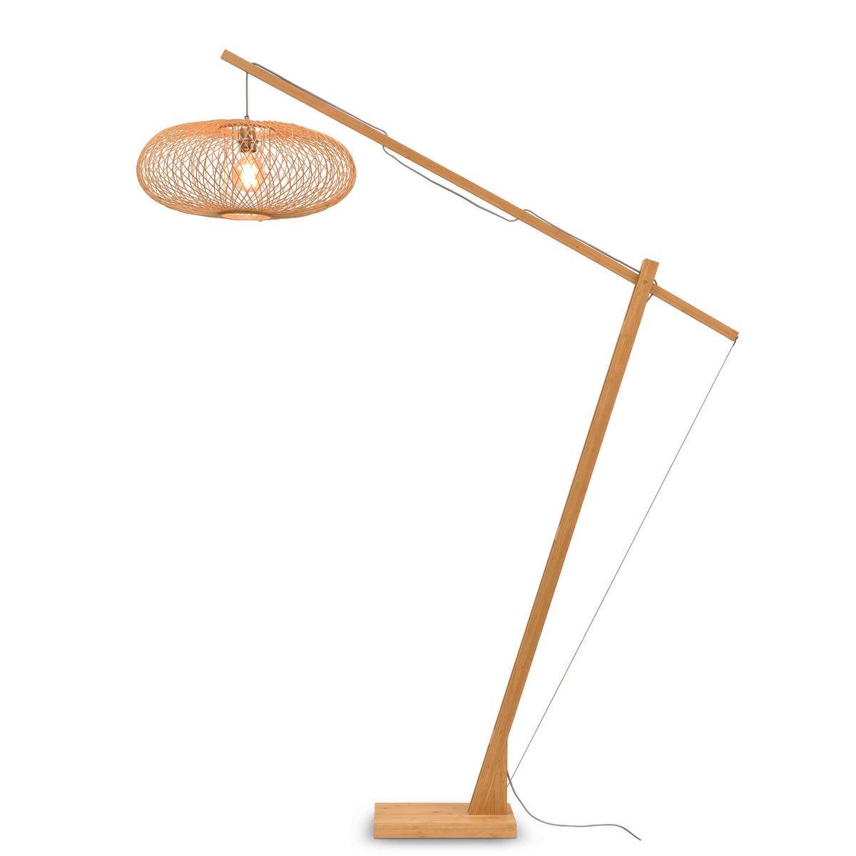 GOOD&MOJO vloerlamp Cango - bruin - Ø60cm