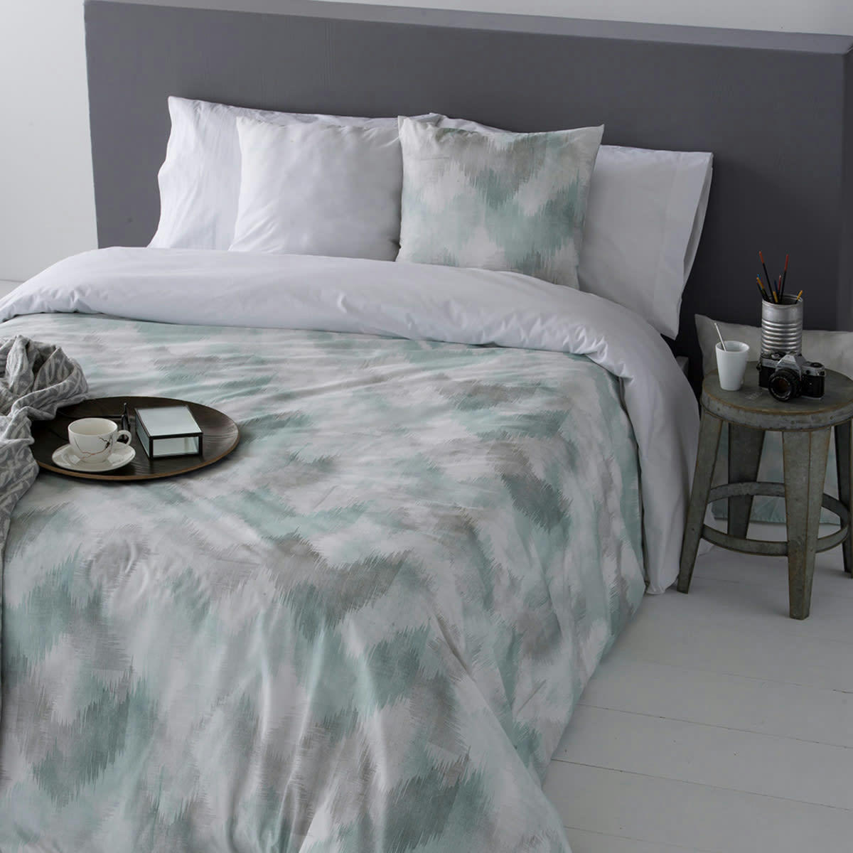 TEXIR TO - 2 taies d'oreiller  65x65 cm vert