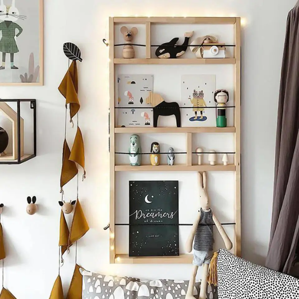 QUVIO Wandrek - 60 x 42 cm - Hout