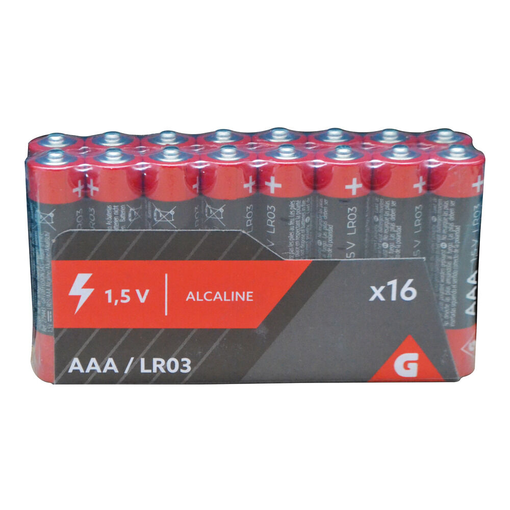 Pile alcaline LR03 AAA 1,5V x16