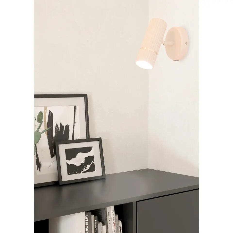 EGLO Caminia Wandlamp - GU10 - 15,5 cm - Zandkleur/Beige/Goud