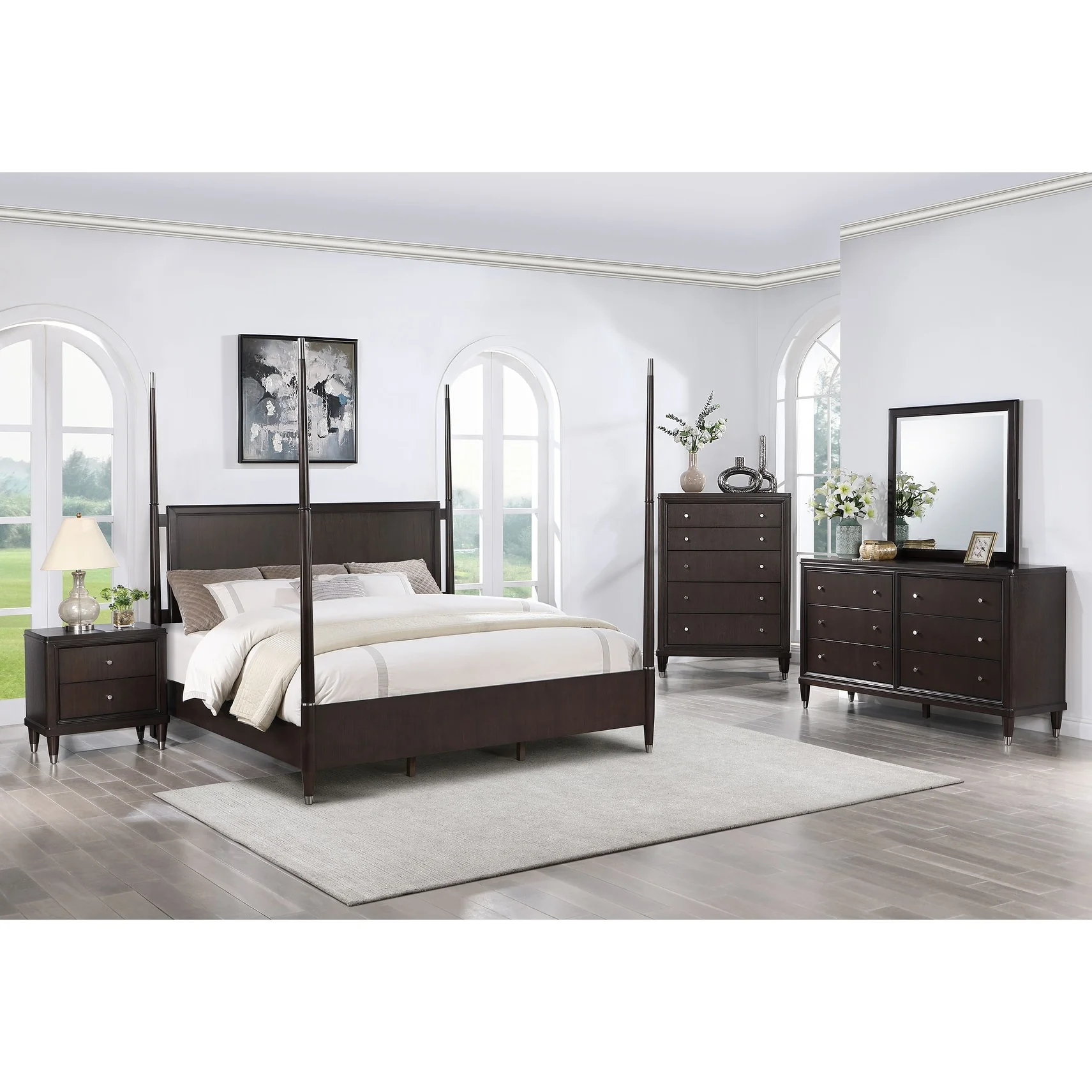 Emberlyn Mid-Century Modern Poster Bedroom Set Brown