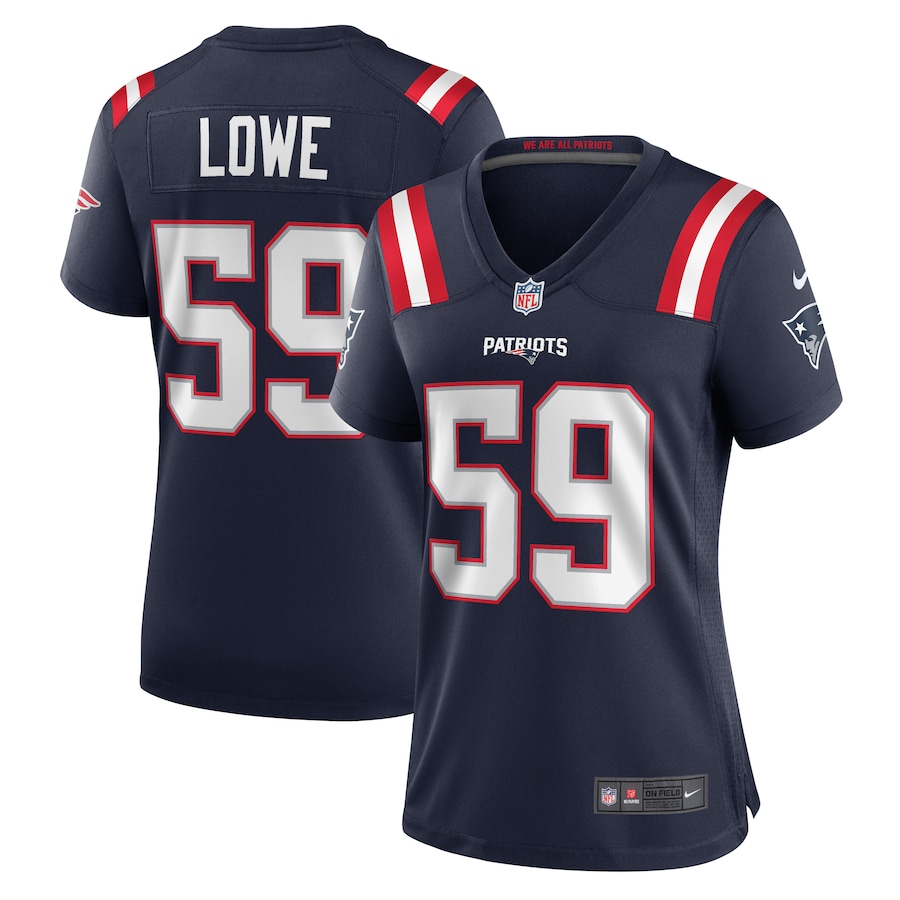 Vederian Lowe New England Patriots Nike Women's Team Game Jersey -  Navy