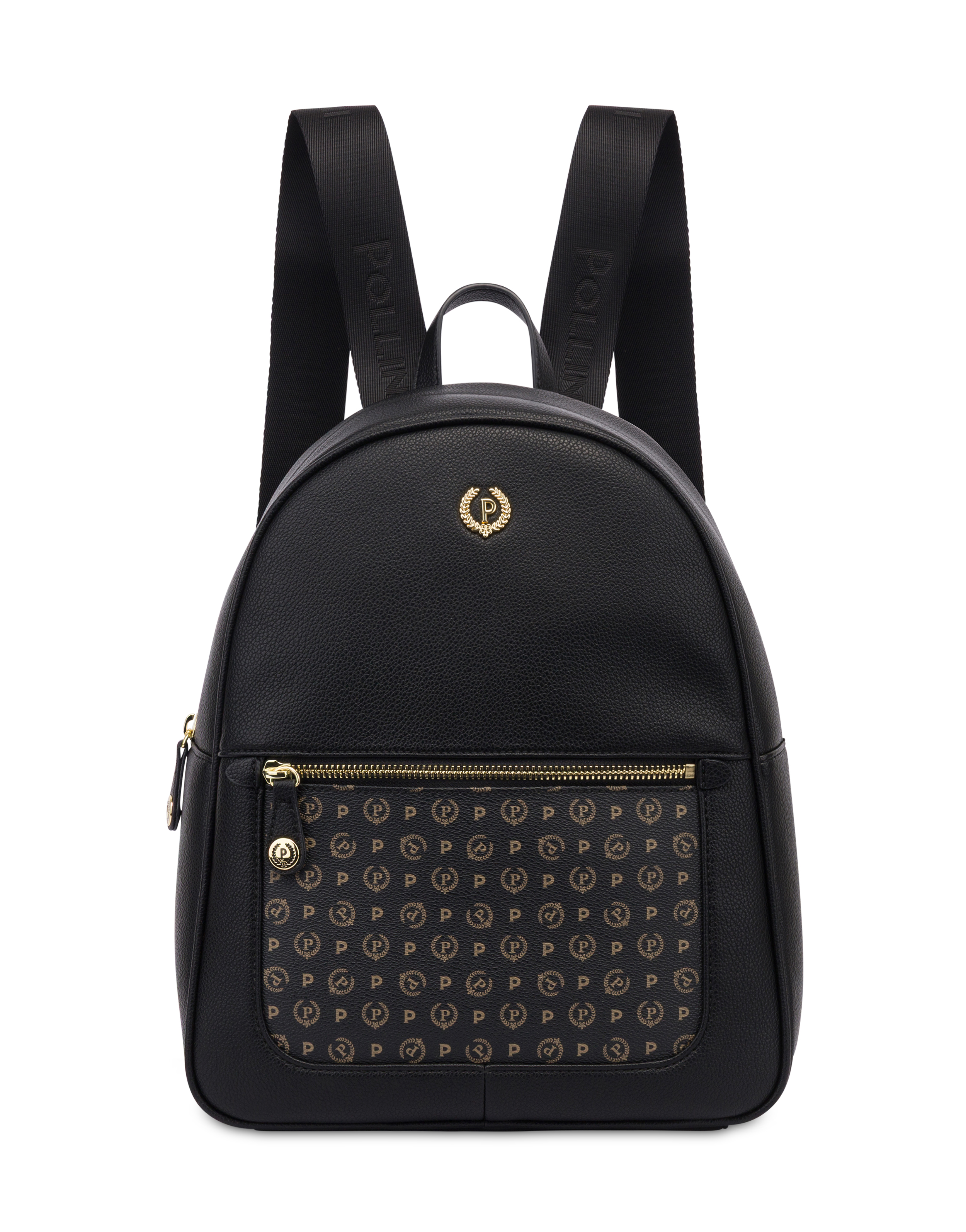 Zaino Anna In Mini Grained Ed Heritage Pvc Nero/nero