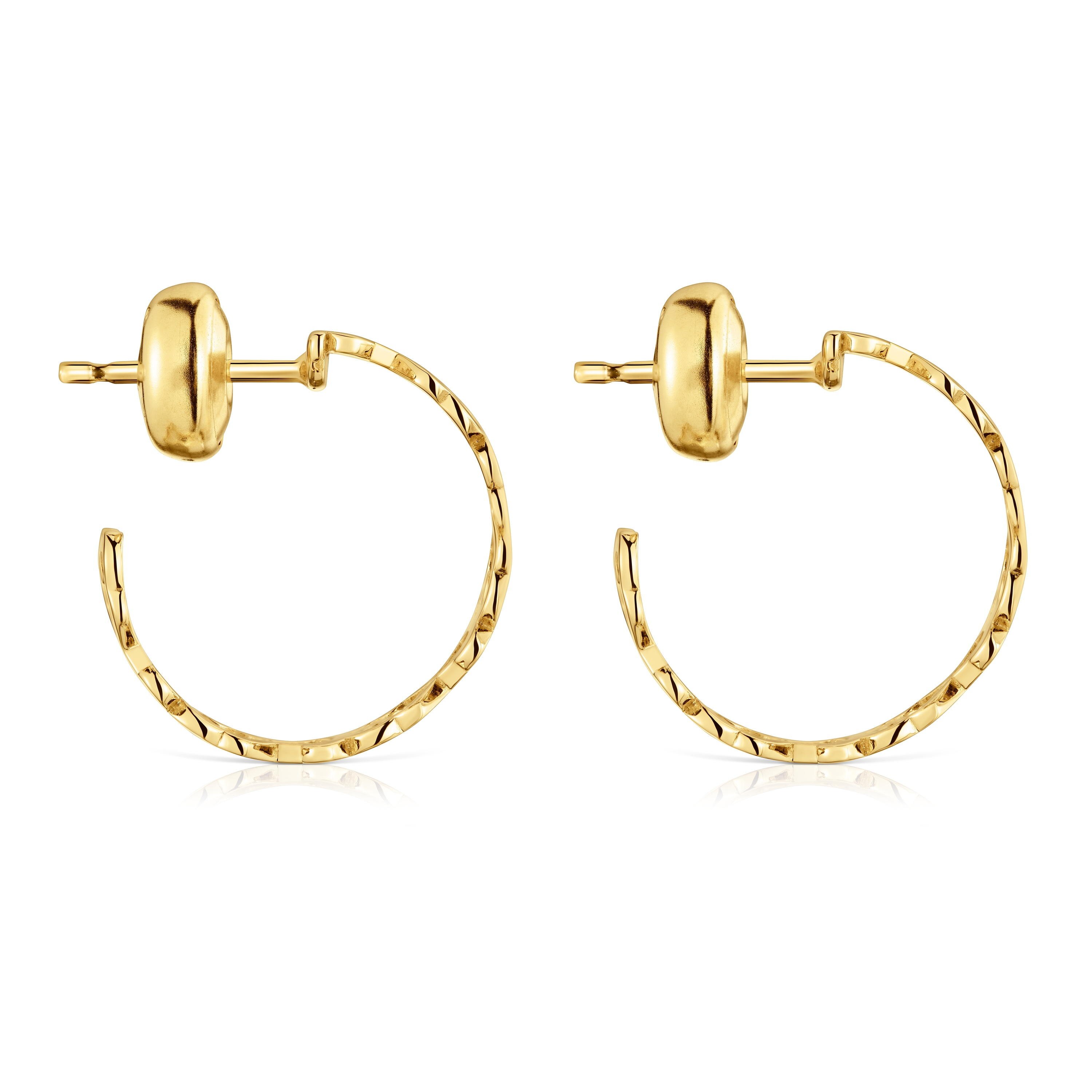 Pendientes aro de oro 9 kt Kaos