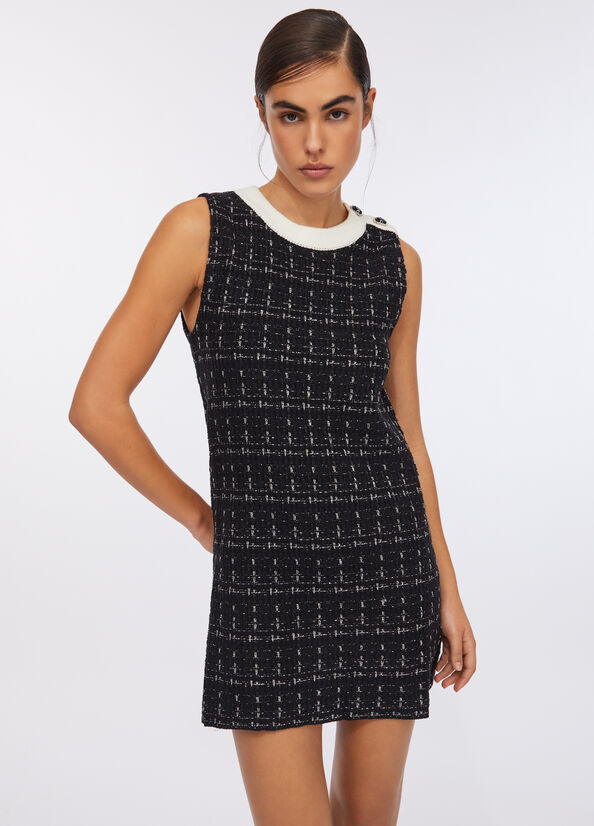 Abito corto in misto lana