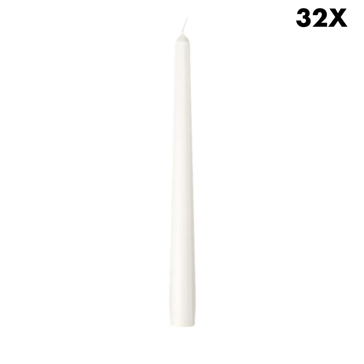 Bolsius gladde dinerkaarsen - wit - 24,5 cm