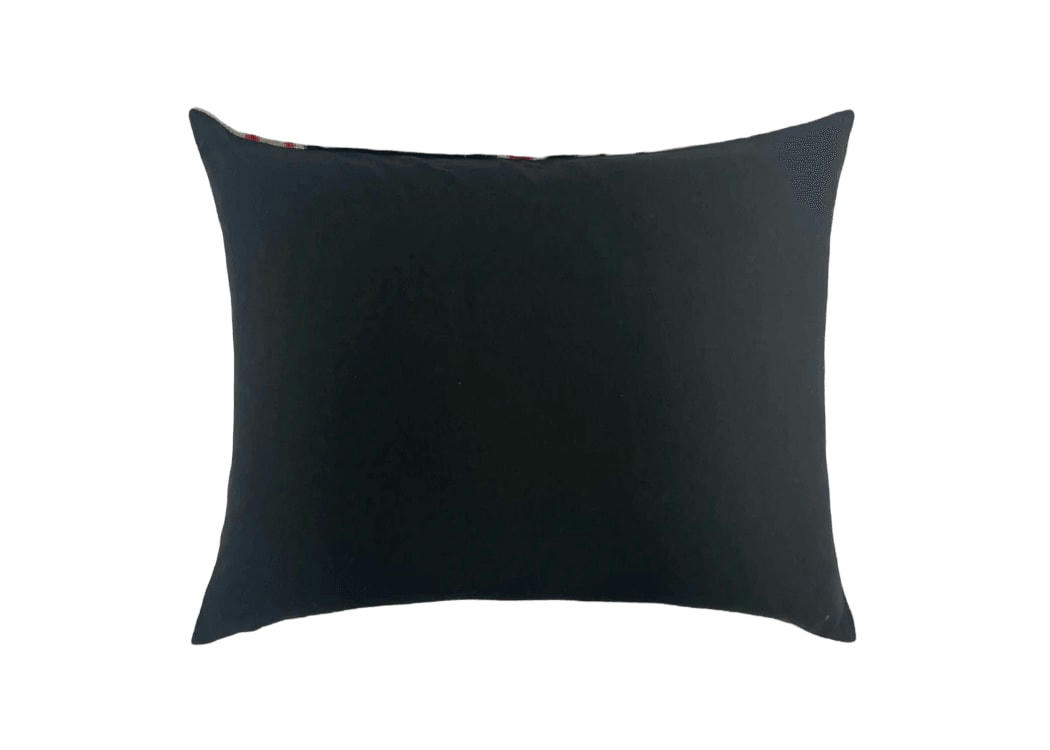 - Housse de coussin velours soie ikat  40x50 gris