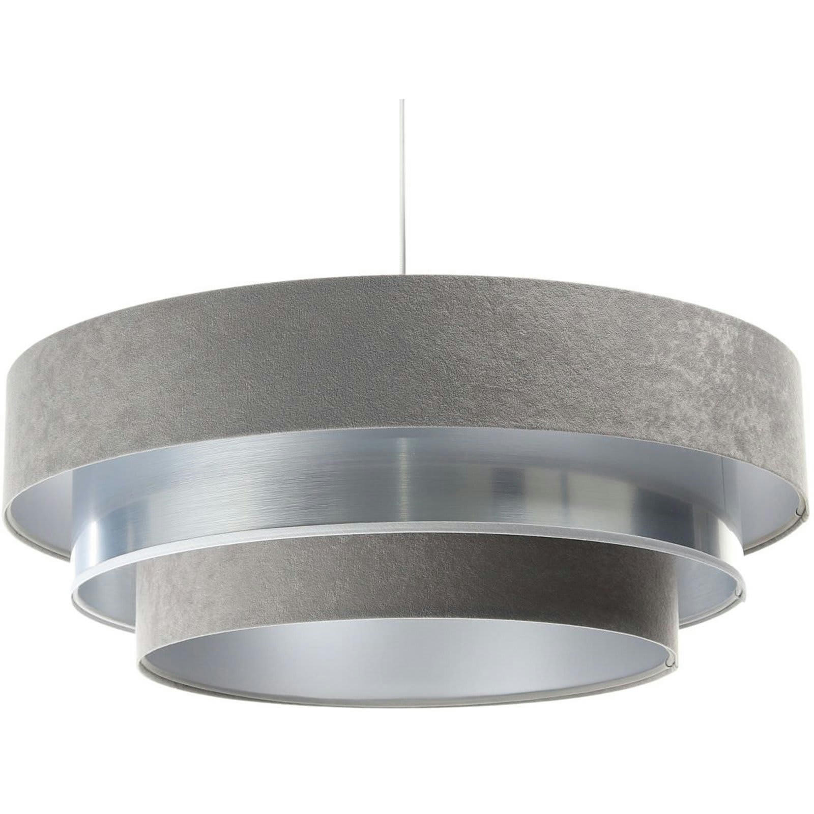 TRINITI - Suspension Tissu Gris 60x60x25 cm