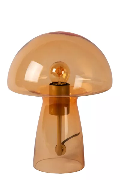 Lampa stołowabursztynowa Fungo 1xE27x60W wys:28cm Lucide