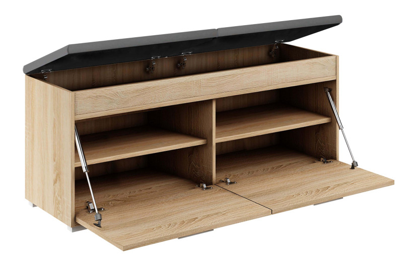 Szafka Fala 2 Dąb Sonoma/Szary 100X37X49 Cm