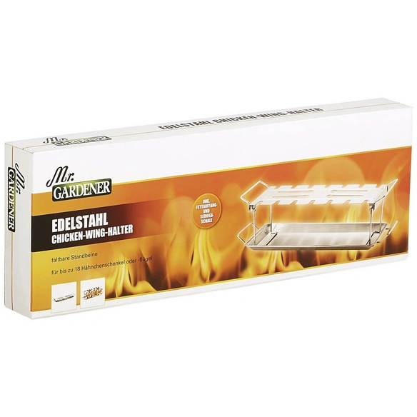 Chicken-Wings-Grillgestell, Breite: 44,5 cm, aus Edelstahl