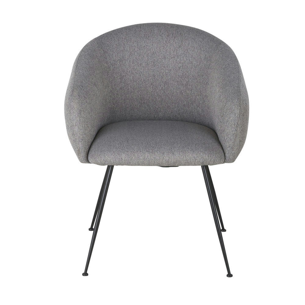 Kyss - Fauteuil de table gris chiné