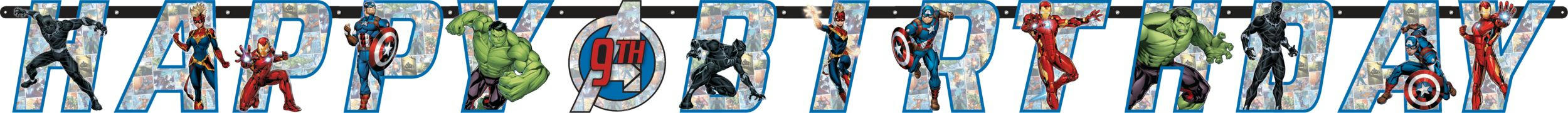 Marvel Powers Unite Personalized Birthday Party Banner Kit, 2-pc