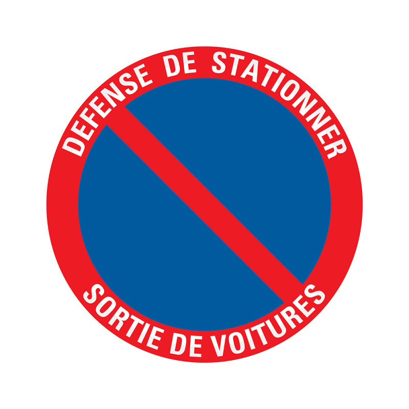 Pictogramme adhésif en vinyle stationnement interdit Ø 18 cm PICKUP