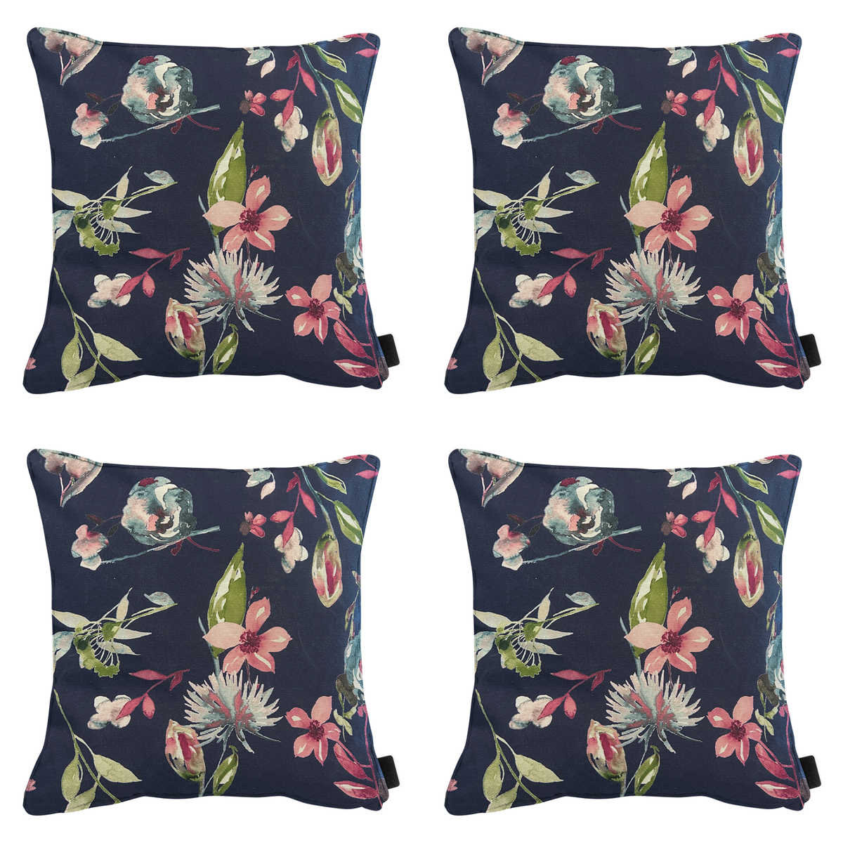 Madison sierkussen Cato - blauw - 50x50x10cm - set van 4
