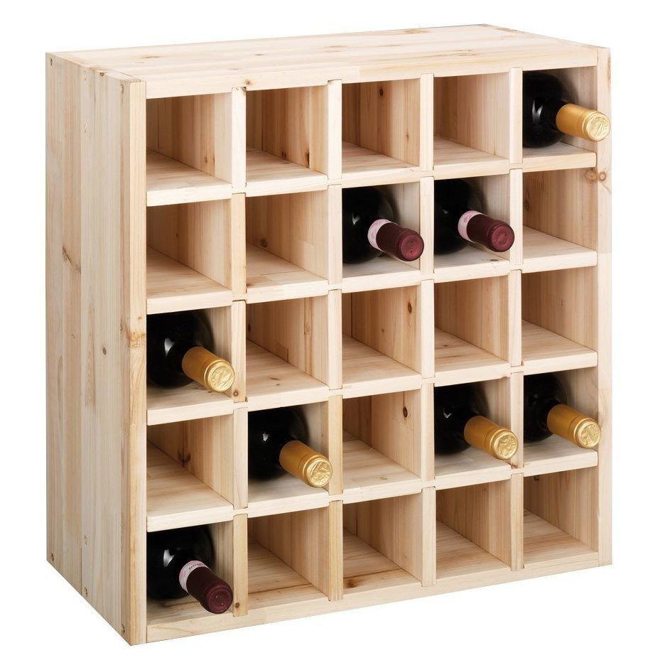 Drewniany stojak na wino, 25 butelek, ZELLER