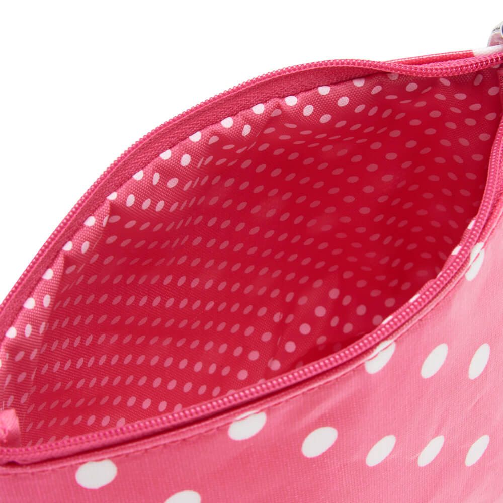 Victoria Green Red Polka Dot Makeup Bag