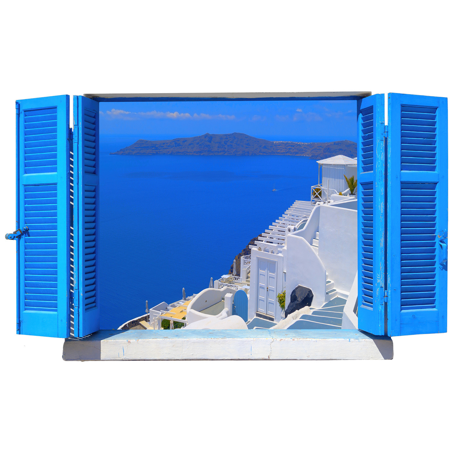 Naklejka dziura 3D górska panorama efekt na ścianę 60x36