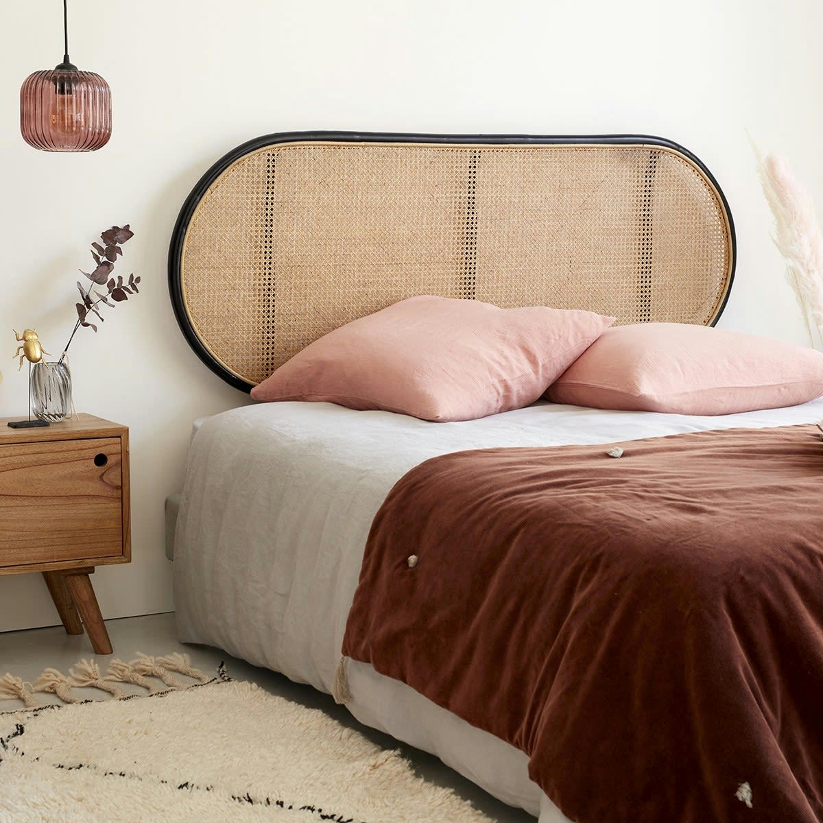 AVA - Tête de lit en rotin et cannage 160 cm