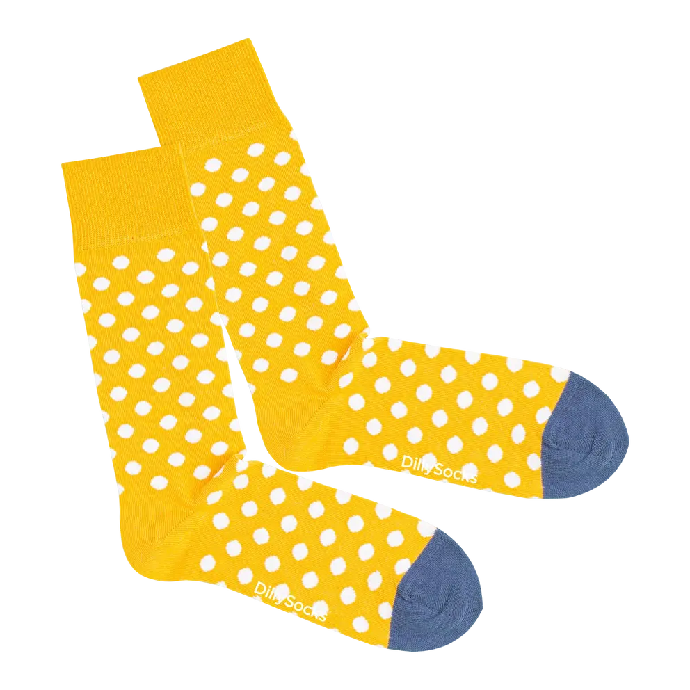 Socken Mustard Dots