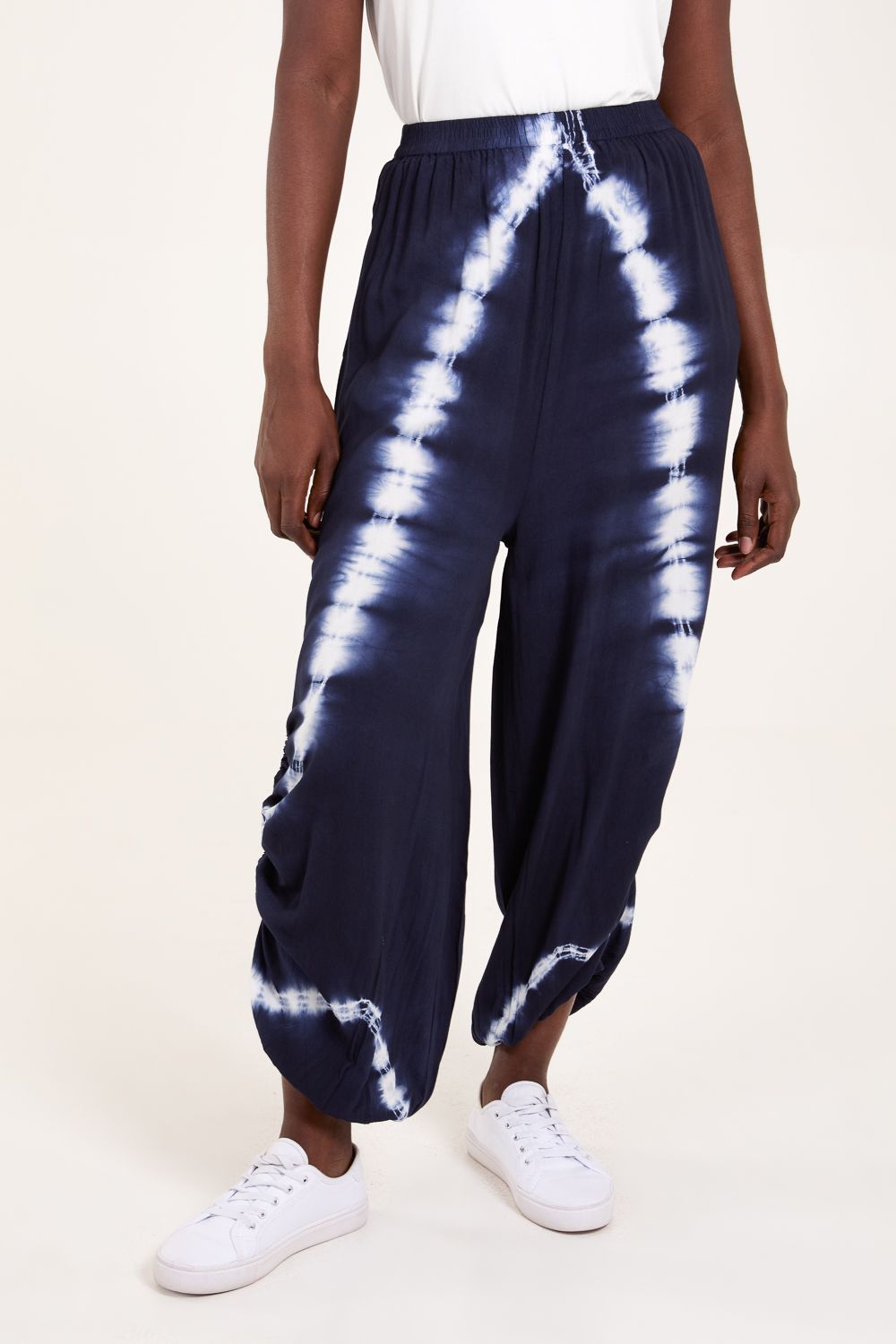 Blue Vanilla Tie Dye Ruched Harem Trouser