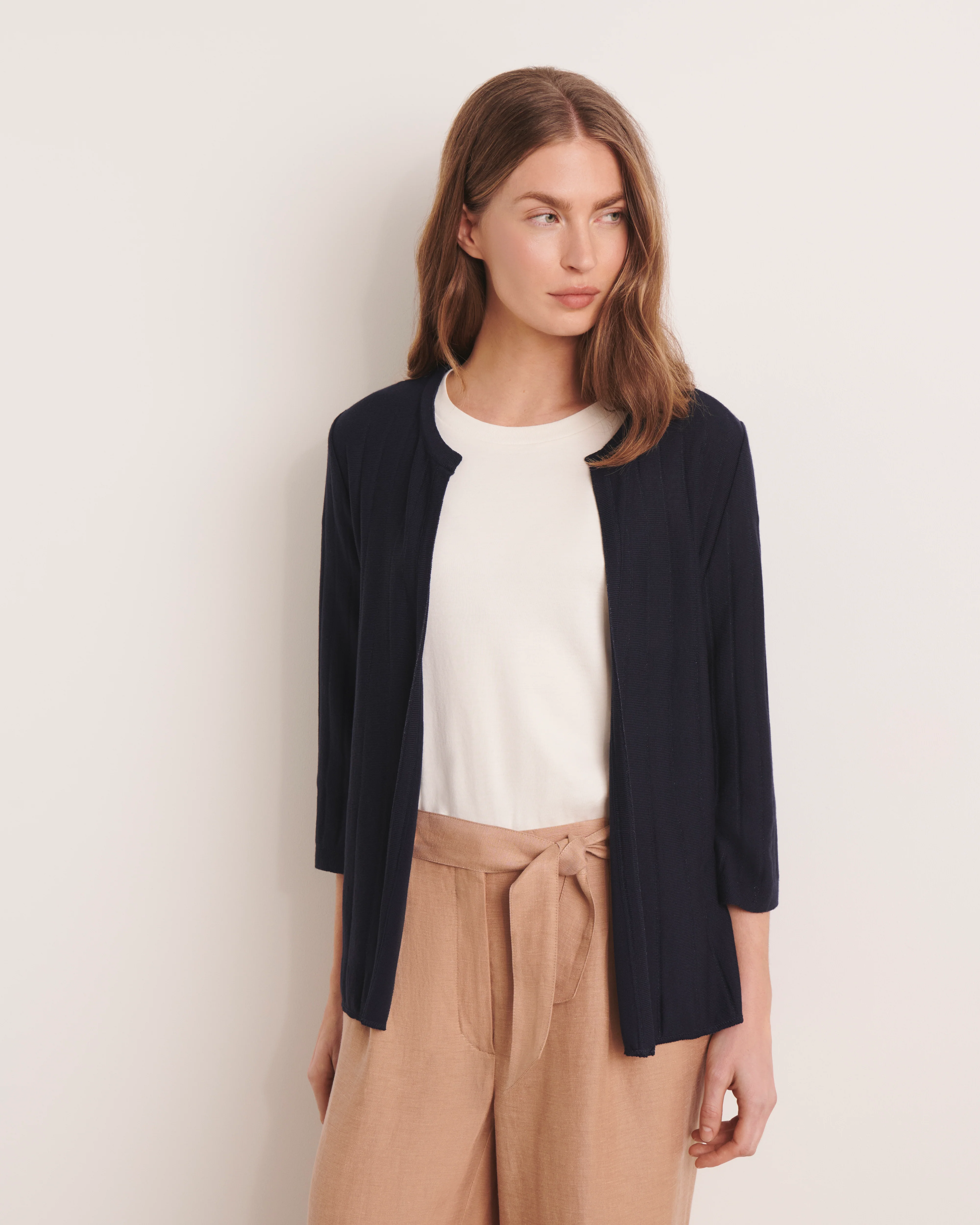Gilet bleu marine en maille jersey GASTE/13023/317