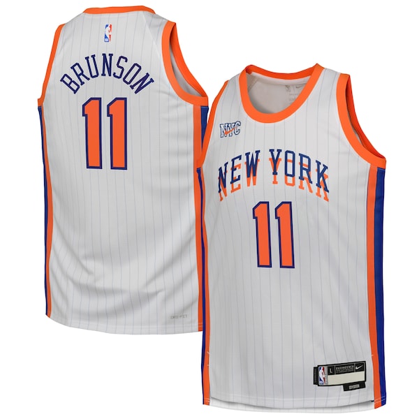 Jalen Brunson New York Knicks Nike Youth 2024/25 Swingman Player Jersey - City Edition - White