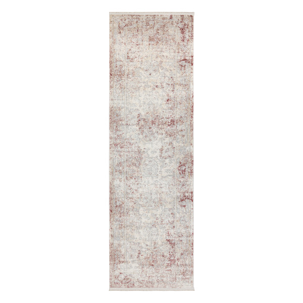 Dywan, chodnik DISTIN 0828A różowy / pudrowy / biały 80x250 cm