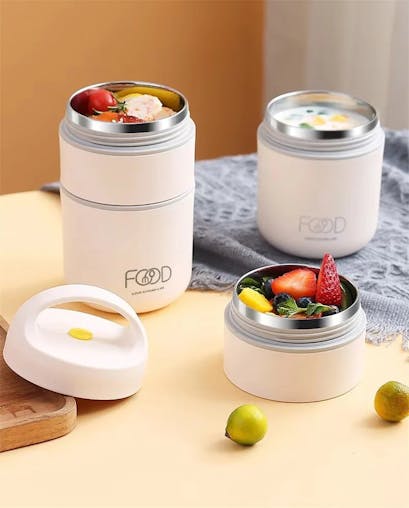 NNEOBA Stainless Steel Thermal Lunch Box with Insulated Bag