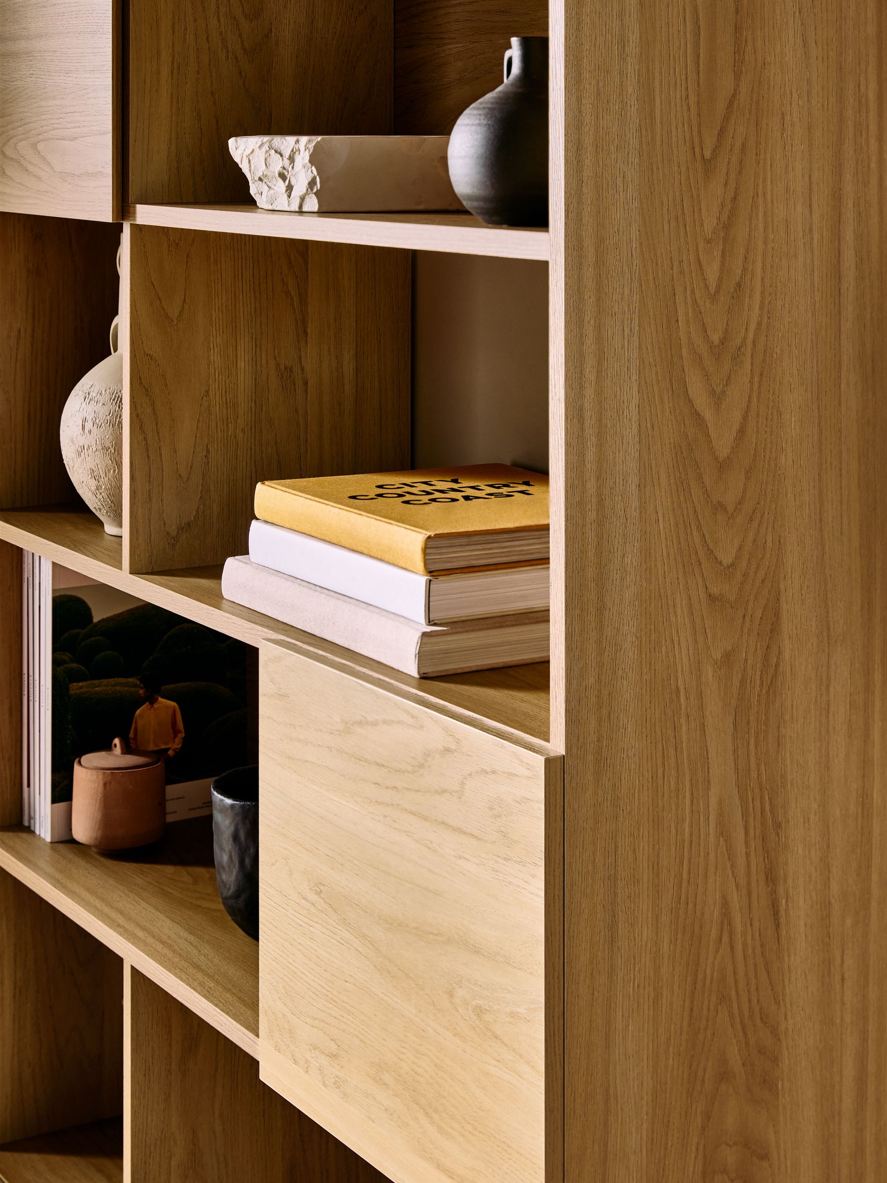Blaze Wide Shelving Unit in Oak Effect