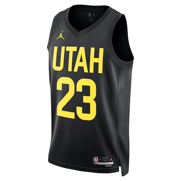 Lauri Markkanen Utah Jazz Jordan Brand Unisex Swingman Player Jersey - Statement Edition - Black
