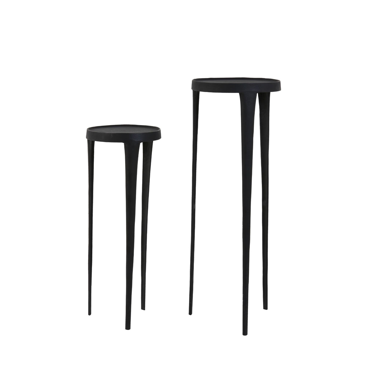 Light & Living bijzettafel Tobias - zwart - Ø35cm