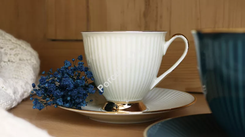 Filiżanka ze spodkiem 0,25 L / 15 cm Chodzież - Dalia Perła GZ01