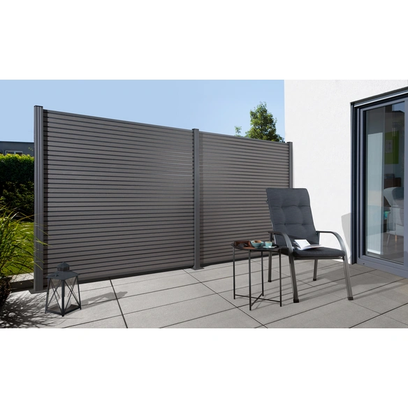Steckzaunsystem »Turino«, BxH: 179 x 90 cm, 6er-Set, Rhombusoptik, steingrau