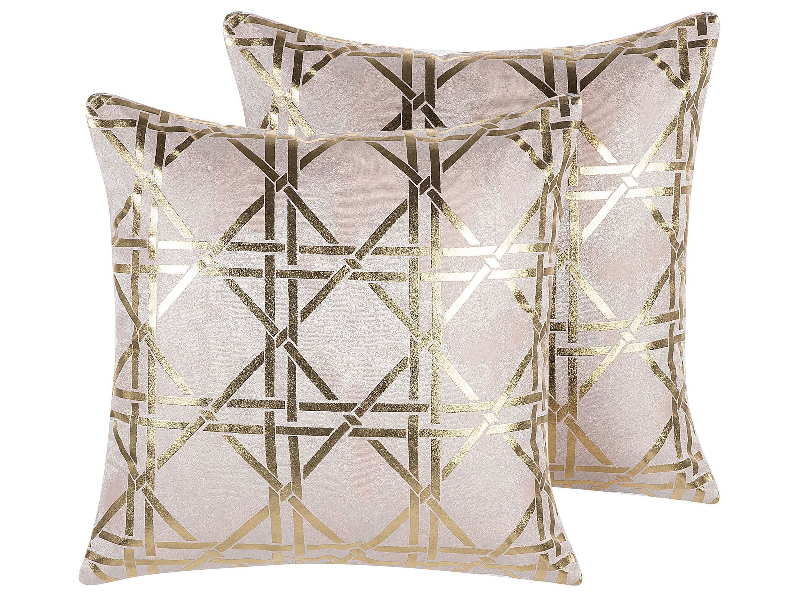 Poduszki dekoracyjne 2 szt 45x45 cm różowe