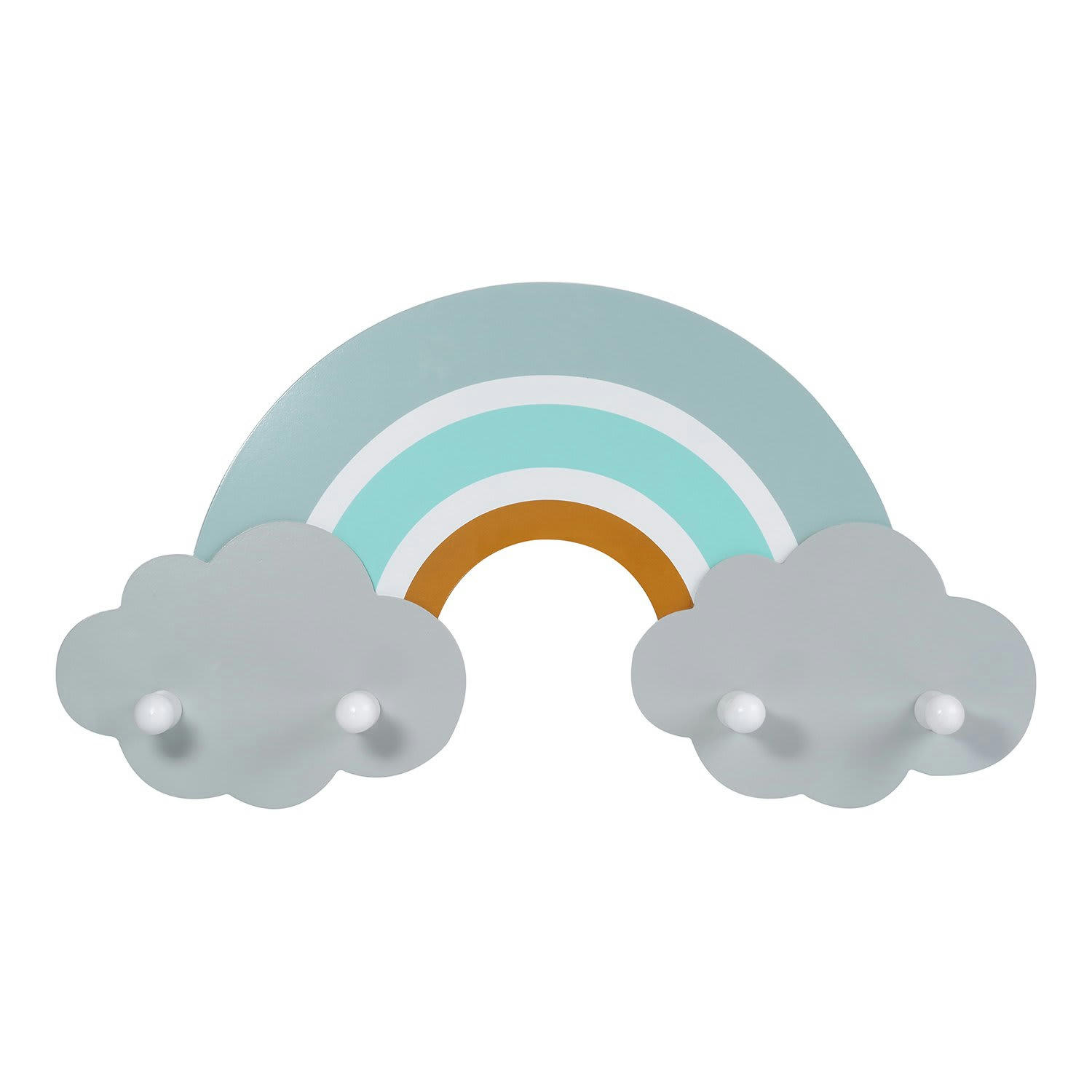 FINN - Porte-manteau mural forme arc-en-ciel en bois