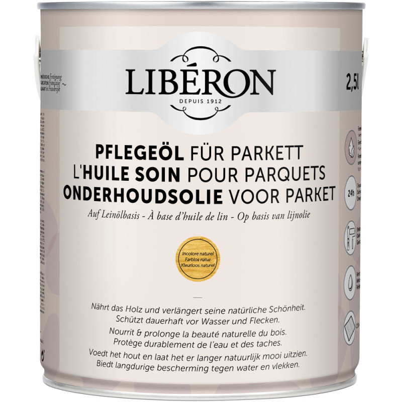 Huile de soin pour parquet incolore naturel 2,5 L LIBERON