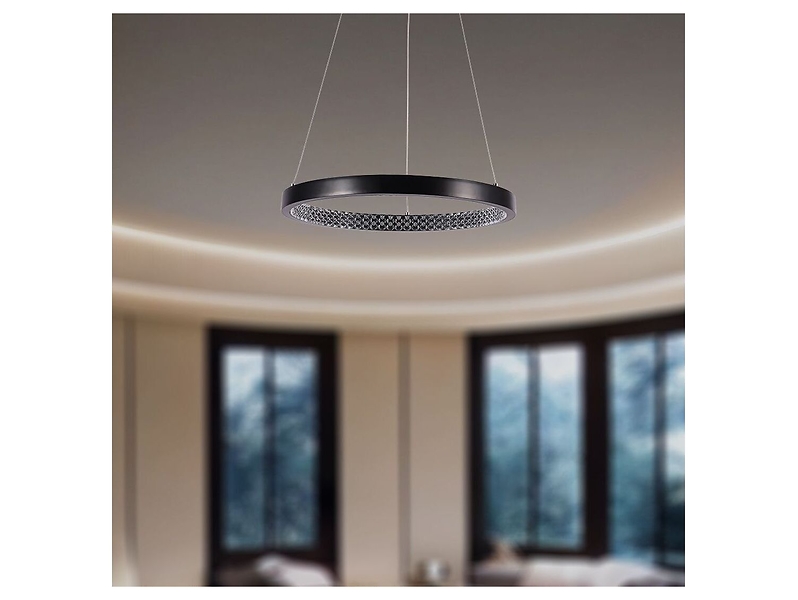 Lampa wiszącaVT-7823 LED aluminiowa czarna