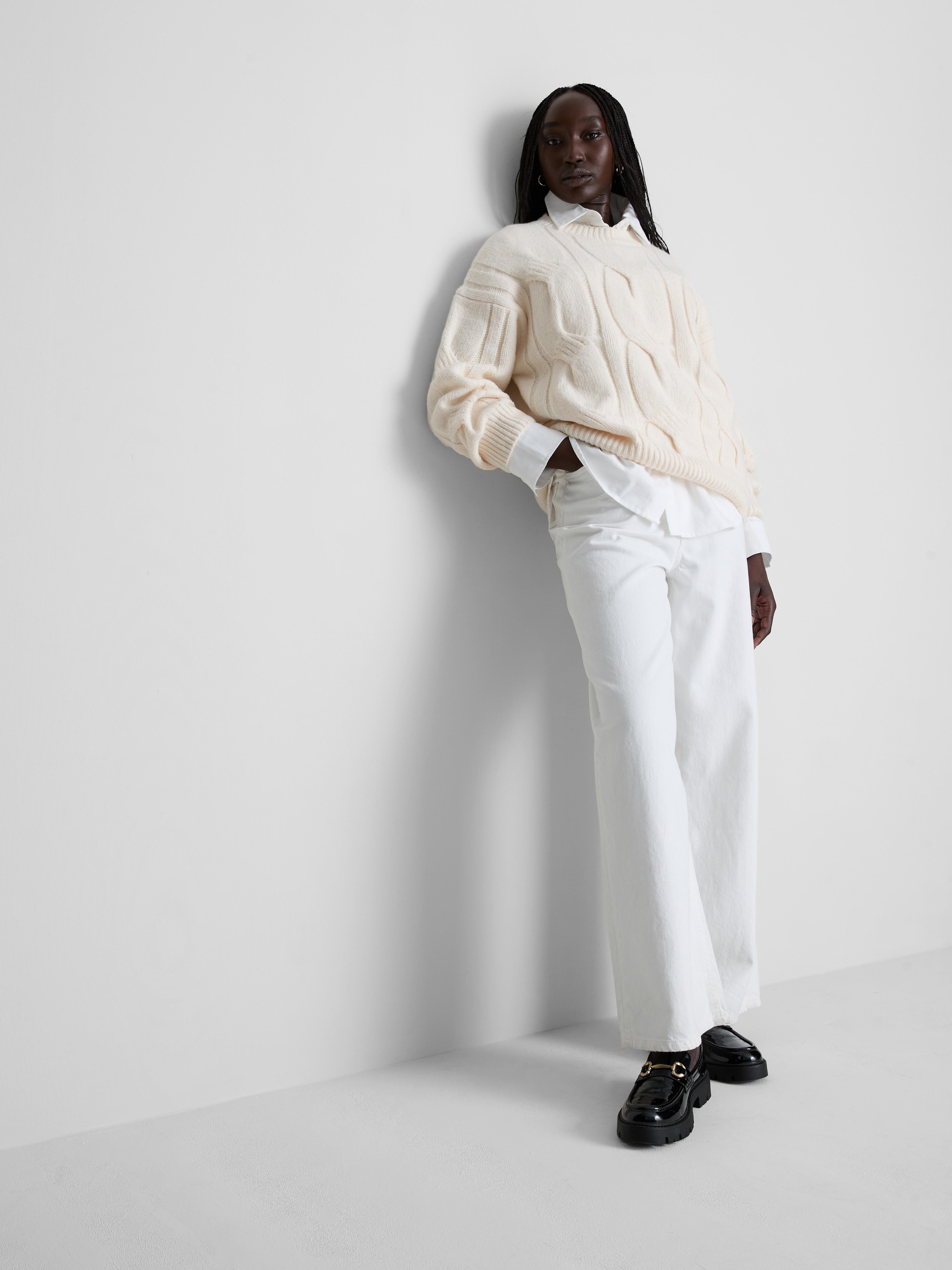 Essential Relaxed Cable Knit Sweater